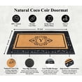 thumbnail image 4 of A1HC Natural Coir and Rubber Paisley Hand-Flocked Monogrammed Doormat, 30"x60", Durable Low Profile Heavy Duty Outdoor Front Door Mat, Black, 4 of 7