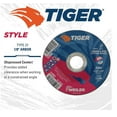 thumbnail image 2 of Tiger® AO Cutting Wheel, 4-1/2 in dia x 3/32 in Thick, 7/8 in Arbor, A36S, Type 27 Pack of 25, 2 of 7