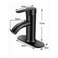 thumbnail image 2 of Lavabo Grifo Baño Llave Monomando Fregadero Inoxidable Acabado Mate Color Negro, 2 of 5