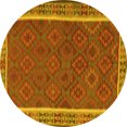 thumbnail image 1 of Ahgly Company Machine Washable Indoor Round Southwestern Yellow Country Area Rugs, 8' Round, 1 of 4