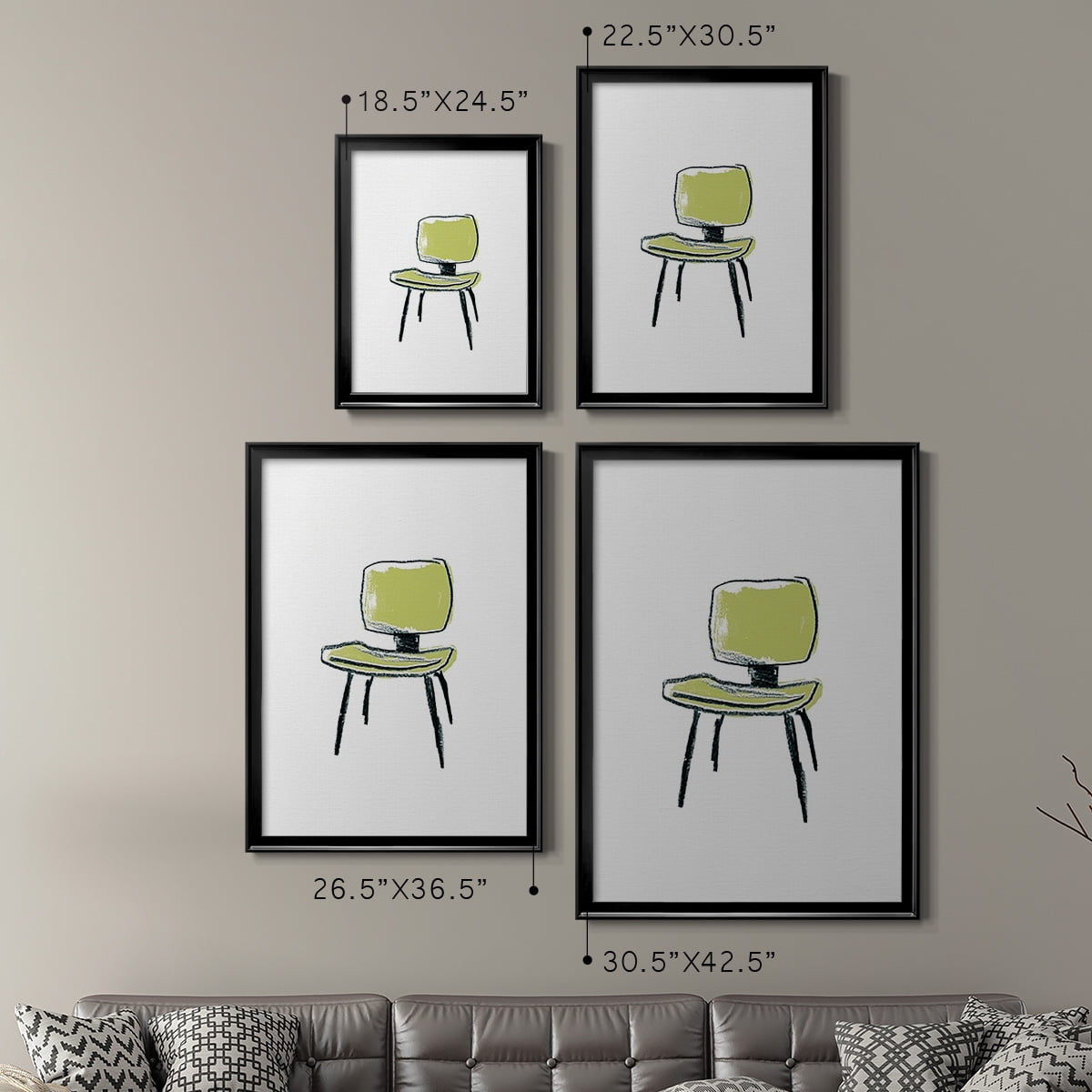 Take a Seat VI Premium Framed Print, in Gold, Black, or Silver - Ready to Hang