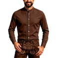 thumbnail image 2 of Ytobaz Dress Shirt for Men Long Sleeve Button Down Casual Tuxedo Shirts with Pleated Front Wrinkle Free Classic Fit Band Collar Tops for Wedding Party Banquet Business, 2 of 5