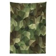 thumbnail image 3 of Ambesonne Sage Tablecloth Rectangular Table Cover, Geometric Fractal Camo, 60"x84", Brown and Green, 3 of 4