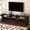 Black, variant on AHB 58" Fireplace TV Stand for TVs Up to 65", Entertainment Center with 52" Electric Fireplace, Storage Cabinets & LED Lights, Black