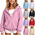 thumbnail image 6 of lcziwo Girl Windbreaker Jacket with Hood Long Lightweight Waterproof Pockets Raincoat Button Down Zip Up Drawstring Jackets Light Blue,130, 6 of 6