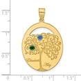 thumbnail image 3 of Sterling Silver/Gold-plated 2 Birthstone with SS Bezel Family Pendant QMP9/2GP, 3 of 3