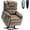 Brown, variant on Dual Motor Power Lift Recliner Chair for Elderly, Heavy Duty Electric Recliner Chairs with Heat and Massage, Lay Flat 180-Degree Oversized Power Recliner with Lift Assist for Seniors