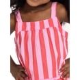 thumbnail image 4 of Wonder Nation Toddler Girls' Striped Tank Top and Shorts Set, 2-Piece, Sizes 12M-5T, 4 of 7