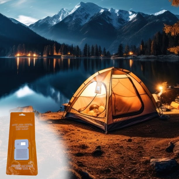 Lámpara de agua Luz de emergencia LED | Linterna portátil para acampar al aire libre para supervivencia, senderismo, pesca, viajes | Alto brillo | 140 horas de uso | Operación fácil | Ligereza