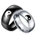thumbnail image 1 of Men Women Yin Yang Sign Band Fashion Titanium Steel Ring Lover Couple Jewelry, 1 of 6