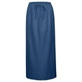 thumbnail image 3 of QHFBli Linen Maxi Skirts for Women Trendy Summer Comfy Drawstring Waist A Line Skirts Cute Vacation Boho Long Flowy Skirts, 3 of 7