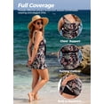thumbnail image 5 of Wantdo Women's Plus Size Swimdress One-Piece Bathing Suit Swim Dress Tummy Control Shale Flower 18/20 Plus, 5 of 8