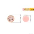thumbnail image 3 of Angara Collier en Morganite Naturel - Pendentif Solitaire Rond en Morganite avec Lunette en Or Rose 14K pour Femmes, 3 of 8
