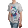 thumbnail image 4 of Watercolor Drip Maltese Pop Art Colorful Portrait Artwork All Over Print 3D Shirt Unisex Merch Maltese Dog Lover Gifts Idea - 01009, 4 of 6