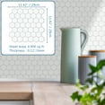 thumbnail image 6 of Sunwings Peel and Stick Backsplash Tile in Hexagon for Kitchen Bathroom Fireplace (10 Tiles,  White), 6 of 7