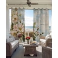 thumbnail image 6 of Pink Floral Spring Blackout Curtains for Bedroom Living Room Darkening Curtains 63 Inches Long Vintage Watercolor Botanical Window Curtain 2 Panels Set Window Treatment Grommet Drapes 42"x63", 6 of 9