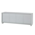 thumbnail image 4 of Lunale 64" Sideboard Storage Cabinet, Buffet Cabinet Wooden Vertical Striped Cabinet for Bedroom/Entryway, White, 4 of 7