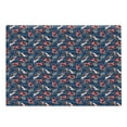 thumbnail image 1 of Cars Cutting Board, Vintage Racing Cars on Blue Stripes with Checkered Flags Automobile Sports, Decorative Tempered Glass Cutting and Serving Board, Large Size, Navy Blue Red Black, by Ambesonne, 1 of 1