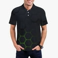 thumbnail image 1 of Fotbe Modern Hexagonal Neon Grid Camiseta Polo de Golf para Hombre con Estampado – Camisa Deportiva Transpirable con Cuello Abotonado-X-Large, 1 of 6