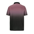 thumbnail image 4 of Men's 1/4 Zipper Gradient Shirts 2025 Short Sleeve Casual Outdoor Tennis T Shirt Fashion Slim Fit Golf Shirts, 4 of 5