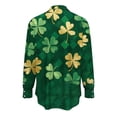 thumbnail image 2 of TaTaai Women Fashion St. Patrick's Day Long Sleeve Shirt Ladies Printed Round Neck Casual Blouse Lightweight Soft Polyester Top for Daily Party Work Vacation All Seasons Wear Gift, 2 of 5