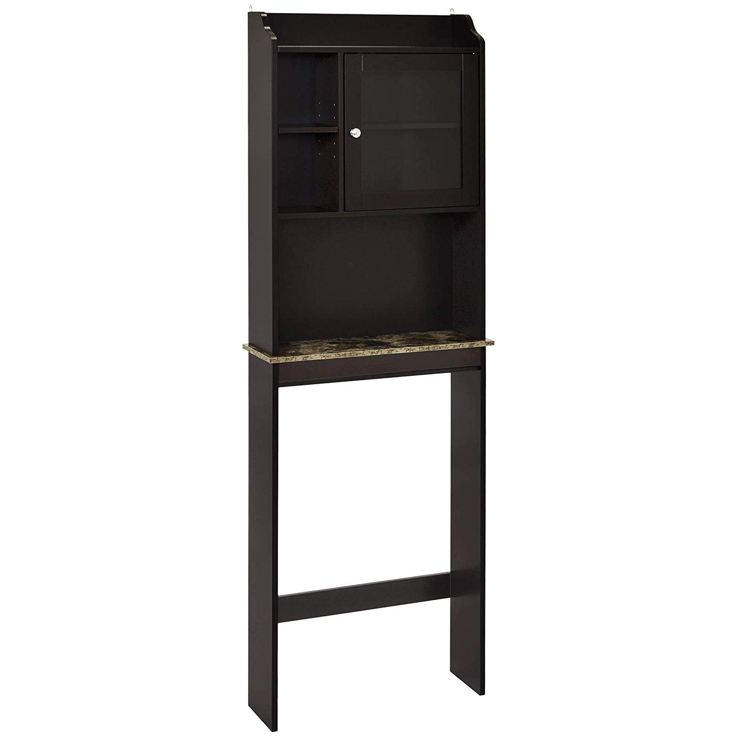 Kadyn Bathroom Over The Toilet Storage, Over-The-Toilet Space Saver Organizer Rack, Bathroom Corner Stand Storage Organizer Shelf for Restroom, Espresso