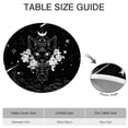 thumbnail image 6 of Black Gothic Cat Rose Moon Pattern Round Fitted Tablecloth with Elastic Edge,Dining Table Cover Waterproof,Outdoor Round Tablecloth for Camping,Dining,Indoor and Outdoor, 6 of 7
