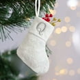 thumbnail image 6 of Christmas Stockings, Personalized Embroidered Stockings, 9 Inch White Letter Holiday Stockings for Fireplace Mantel and Staircase, Durable Lightweight Festive Gift Decoration, 6 of 7