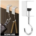 thumbnail image 3 of unbranded 4Ud Soporte Multifuncional De Hierro Plateado Para Bolsas Auriculares Y En Escritorio, 3 of 8