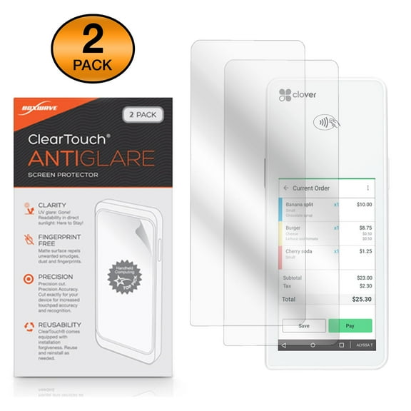 Clover Flex Screen Protector, BoxWave® [ClearTouch Anti-Glare (2-Pack)] Anti-Fingerprint Matte Film Skin for Clover Flex