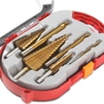 thumbnail image 3 of Juego de 6 Brocas Escalonadas para , Fresa de Titanio de 4-12, 4-20, 4-32 mm, 3, 6 y 8 mm para Carpintería, Abridor de Agujeros de Núcleo Metálico., 3 of 7