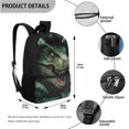 thumbnail image 3 of Jeiento Dinosaur Backpack for Kids Boys 3pcs School Bags Primary School Bookbags Set Backpacks with Lunch Box and Pencil Case Green, 3 of 7