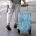 thumbnail image 3 of Blue White Tie Dye Wave Pattern Luggage Cover Fashion Suitcase Cover Baggage Covers Fit 25-28 Inch Luggage (Go Travel), 3 of 5