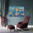 thumbnail image 4 of Póster de Thangka tibetano de Sakyamuni y Arhats, pintura en lienzo, arte de pared, impresiones, fotos colgantes, regalo, decoración para el hogar, carteles, obras de arte, 12 x 18 pulgadas (30 x 45, 4 of 6