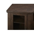 Walker Edison Brown Corner Fireplace TV Stand for TVs up to 50"