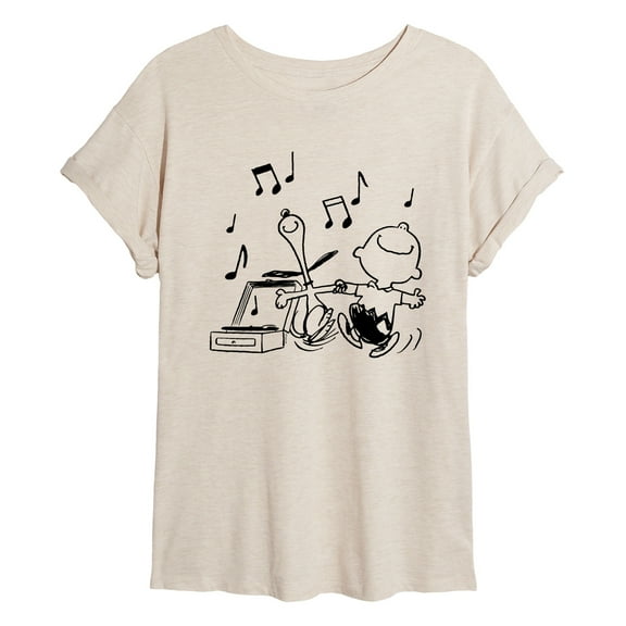 Peanuts - Snoopy Dancing - Juniors Ideal Flowy Muscle T-Shirt