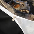 thumbnail image 4 of Metsweet Dino T-Rex Duvet Cover Queen, Galaxy Starry Sky Queen Bedding, Brown Blue,Black Reversible,3-Piece,1 Duvet Cover and 2 Pillowcases, 4 of 6
