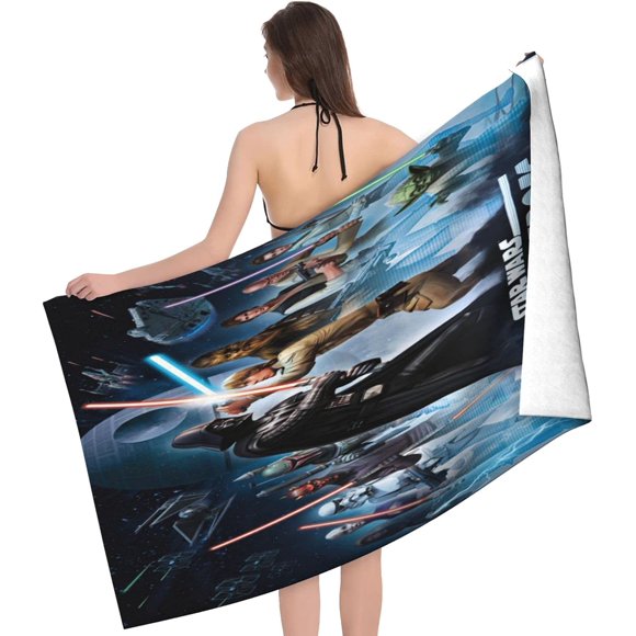 Star War Super Absorbent 100% pure Microfibre Beach Towel Towels Sets Washable Luxury Bath Towels Large,Bathroom for Daily Use 80x130cm