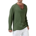 thumbnail image 2 of GXFC Men T-Shirts Long Sleeve V-Neck Shirts Tee Top 4XL, 2 of 3