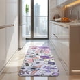 thumbnail image 4 of Purple Gothic Cat Crystal Pattern Kitchen Rug Mat,Kitchen Runner Rugs Non Skid Washable,Decorative Kitchen Floor Mats for Kitchen,Sink,Laundry,17"x47.2", 4 of 7