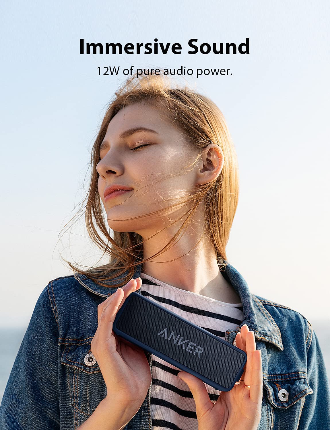 Anker Soundcore 2 Portable Wireless Bluetooth Speaker Dual-Driver Speaker Built-in Mic, Waterproof ,12W ,Teal - image 4 of 6