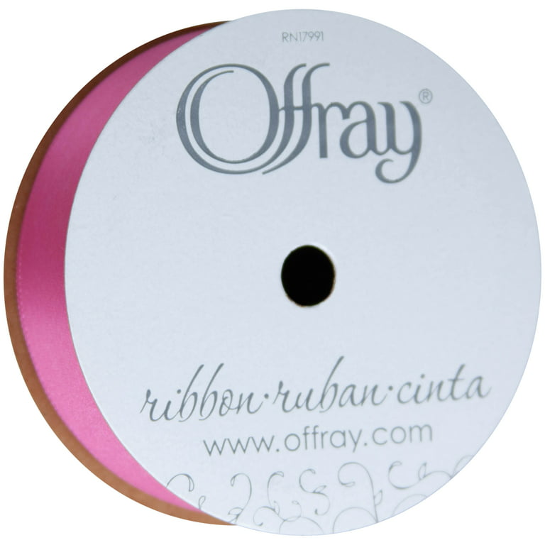 Offray 0.375 Single Face Satin Light Pink Ribbon, 1 Each 