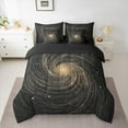 thumbnail image 2 of Manfei Natural Landscape 7pcs Bedding Comforter Set,Galaxy Starry Night Queen Bedding Sets,Black Gold Queen Sheet Sets For Kids,Luxury Bedroom Decor Reversible, 2 of 8