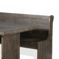 thumbnail image 3 of Flint 4pc Breakfast Nook Set, Dining Table, Corner Bench, Dark Brown, 3 of 3