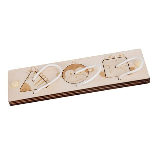 Tablero de madera para actividades motoras, tablero de emparejamiento de habilidades básicas, juguetes de aprendizaje de aviones y carreteras animal color madera