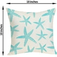 thumbnail image 6 of Coastal Pillow Covers 18x18 Pack of 2 Ocean Themed Teal Starfish Throw Pillow Covers Outdoor Decoration,Summer Beachy Nautical Decorative Pillowcase Linen Cushion Case Decor for Home Sofa, 6 of 6
