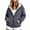 A Gray, variant on Collared Jacket Golf Windproof Coat Women Solid Color Oversized Casual Style With Lining Winter Fashionable Zipper Style Hooded Long Sleeved Sweatshirt Brown L