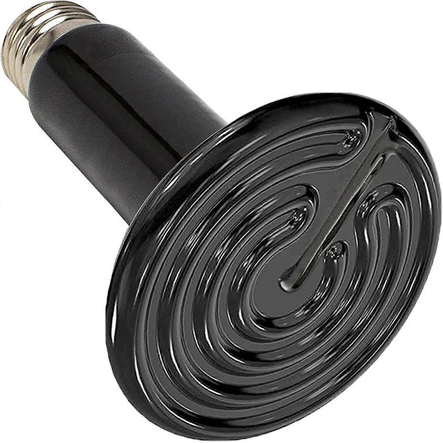 75W 220V Reptile Heat Lamp, Waterproof Infrared Ceramic Heating Lamp E27 Ceramic Heating Lamp for Reptile Amphibian