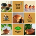 thumbnail image 5 of Swadeshi Blessings Unglazed Clay Pot For Serving with Lid, 2.5L/ Lead Free Earthen Kadai/ Biryani Pot, 5 of 7