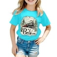 thumbnail image 6 of Ulanda Christmas Tree Shirts Toddler Boys Girls Christmas Tshirts Xmas Short Sleeve Graphic Tees Holiday Tops (Light Blue, 9-10 Years), 6 of 6